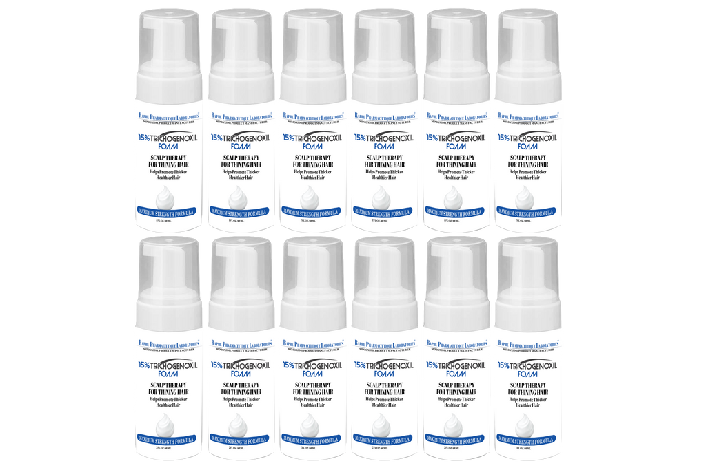 Fast Action Natural Hair Restoration Foam with 15% Trichogenoxil For Men & Women A Pack of 12 One Year Supply