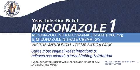 Miconazole Nitrate 1200mg A 1-Day 2-3 Day Treatment & 7-day Extended Yeast Infection Relief