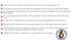 Men & Women Hair Loss Treatment Foam 15% Trichogenoxil Broad Spectrum 250 Packs of 60 days Supply Wholesale