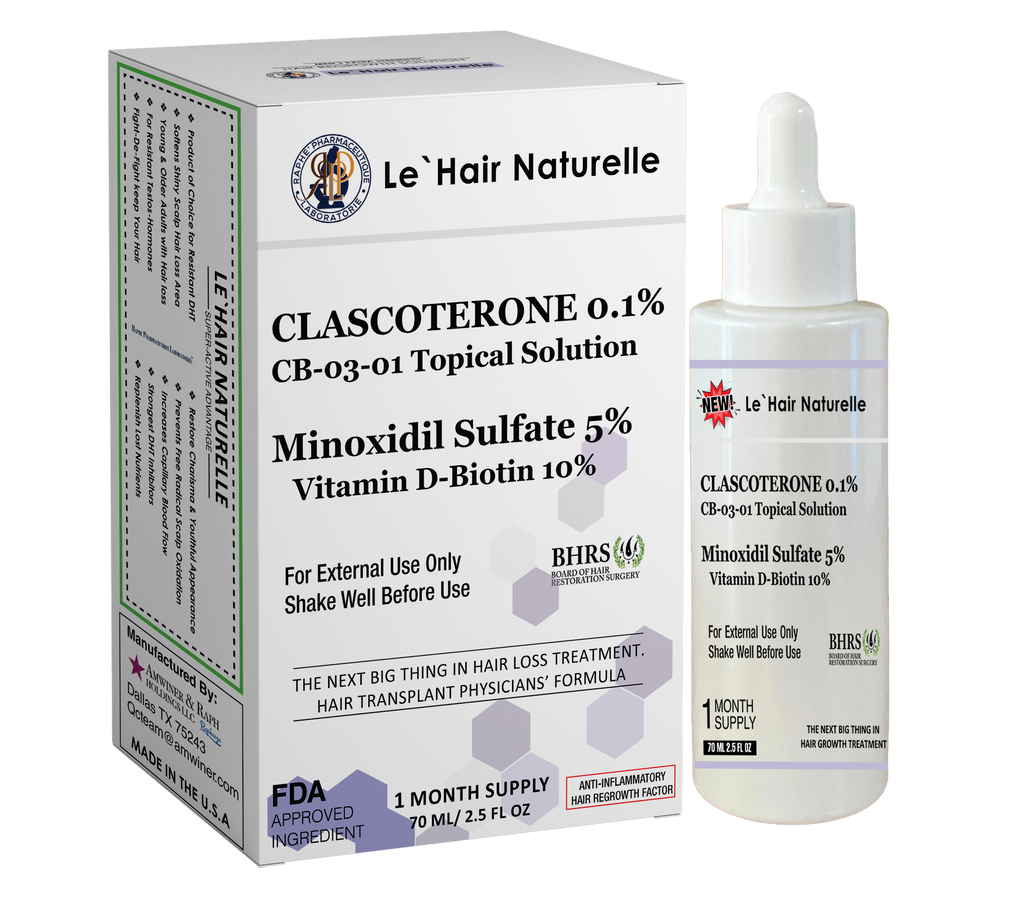 The Clascoterone and CB-03-01 New Topical Research Product For Hair Loss Prevention 2-70ml