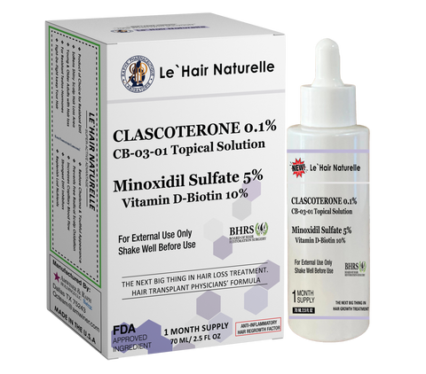 The Clascoterone and CB-03-01 New Topical Research Product For Hair Loss Prevention 70ml