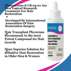 The Clascoterone and CB-03-01 New Topical Research Product For Hair Loss Prevention 70ml