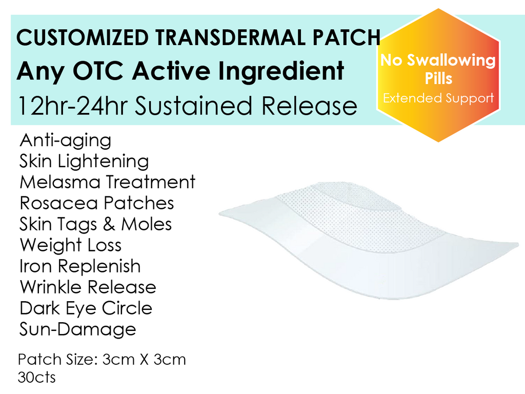 Customized Transdermal OTC Patches 24hrs Smart Control Release Technology