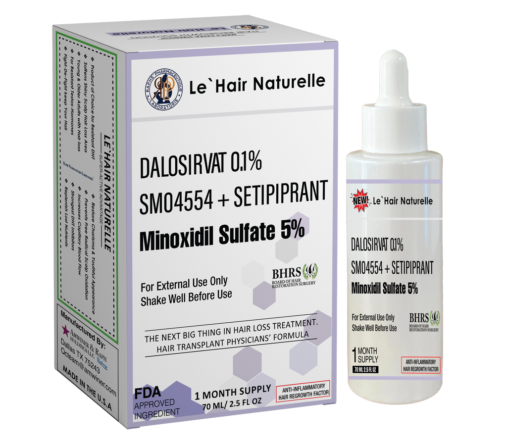 New Research Hair Loss Prevention Product DALOSIRVAT, SM04554, and SETIPIPRANT  2-70ml