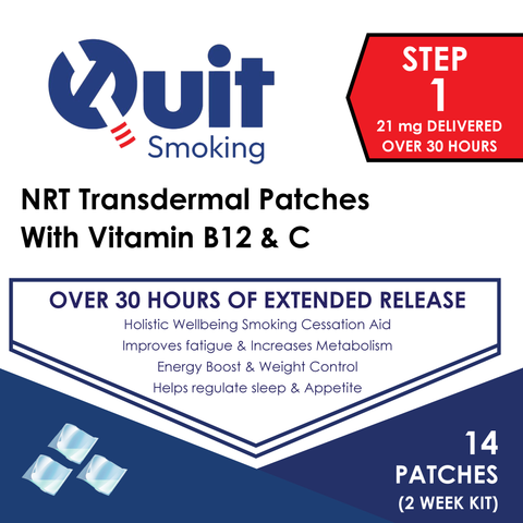 Quit Smoking Aid Transdermal Patches With Vitamin B12 and Vitamin C