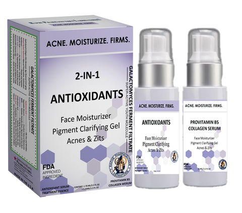 2 in 1 Antioxidant Moisturizer Spots Remover Firm and Lift Serum A Pack of 2