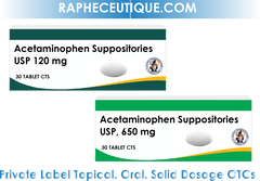 Private Label Acetaminophen 120mg Suppositories for Pharmacy Stores