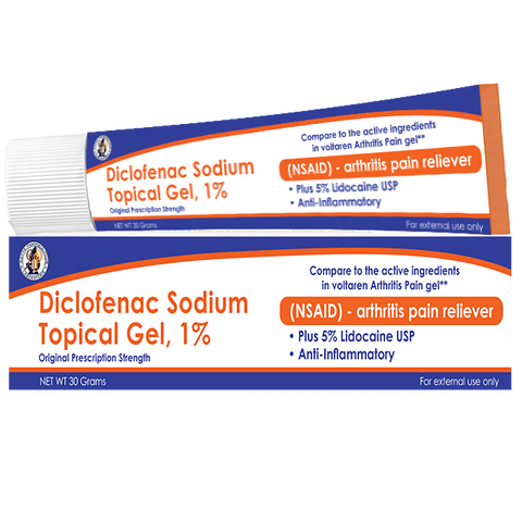 1% Sodium Diclofenac and 5% Lidocaine External Analgesic Private label 30 Grams & Transdermal Patches