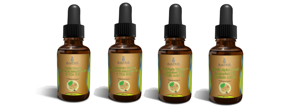 Four Superior Liquid Extracts In Liquid Mequinol 6-60ml each /24 Packs Wholesale Private Label Active Skin Clear