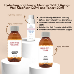 Porcelain Skin Lightening Moisturizer Plus AgeWell Toner, &  AgeWell Cleanser Complete Pack