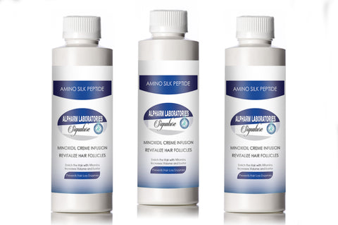 Micronized Amino Silk Peptide 2% Minoxidil Leave-in Hair Lotion 120ml Pack of 3 Without Propylene Glycol