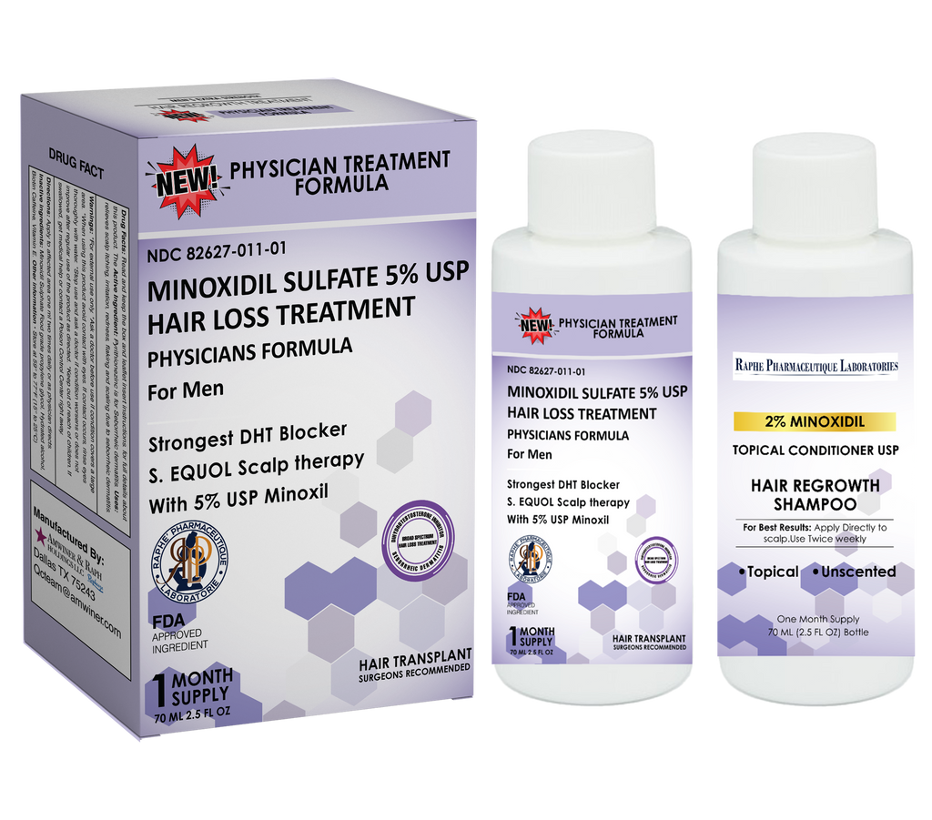 S-EQUOL Minoxidil Sulfate Serum for Hair Loss Beyond 10 Years 5000 Unlabeled Units